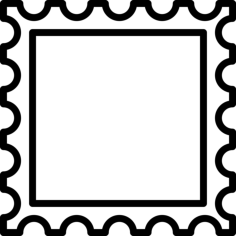 Postal Stamp Digital Sketch Svg Design, Free Vectors File